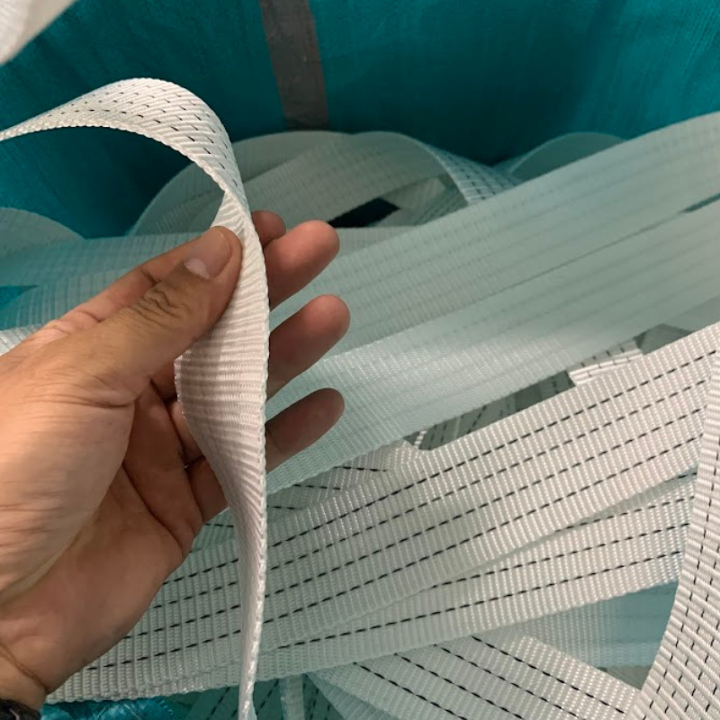 Dây đai dệt Polyester cường lực - ~5cm - 3 tấn - màu trắng 